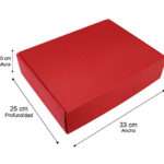 Caja de cartón para envíos, mailboxes, paquetería de 33x25x10 cm de color Rojo